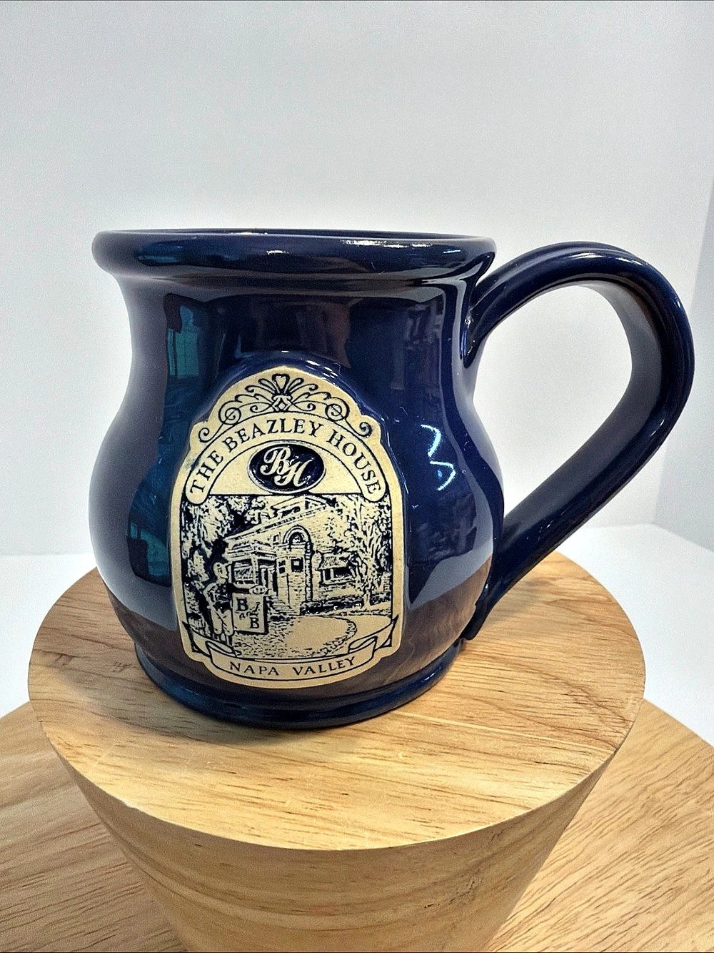 Deneen Pottery The Beazley House Napa Valley Blue Coffee Tea Mug USA
